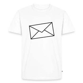 Lettre en deux couleurs - T-shirt Premium bio Homme - blanc - Devant - Nico (187cm)