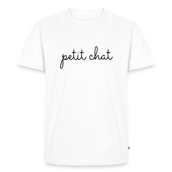 "Petit chat" – The little cat - Men's Premium Organic T-Shirt - white - Front - Nico (187cm)