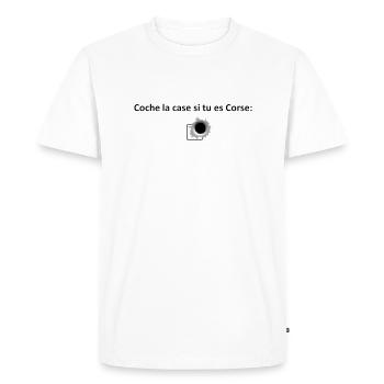 Es-tu corse? - T-shirt Premium bio Homme - blanc - Devant - Nico (187cm)