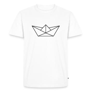 paper boat - Men's Premium Organic T-Shirt - white - Front - Nico (187cm)