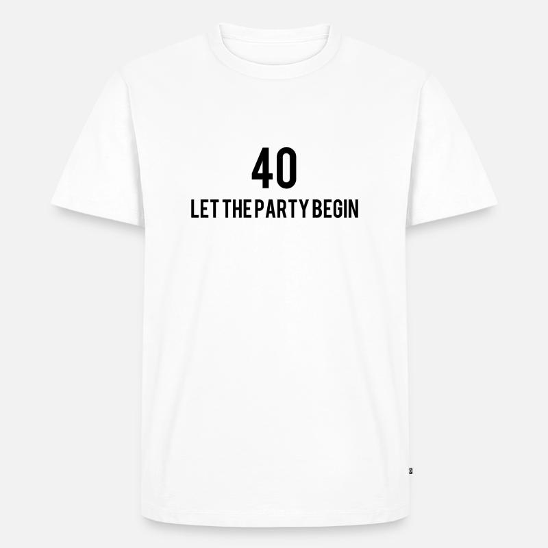 Vierzig 40 - Männer Premium Bio T-Shirt - Weiß