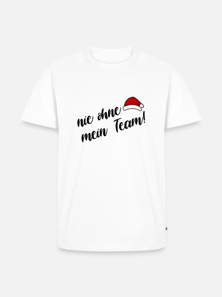 mein Weihnachts Team - Männer Premium Bio T-Shirt - Weiß