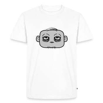 Cernes sous le visage des yeux - T-shirt Premium bio Homme - blanc - Devant - Nico (187cm)