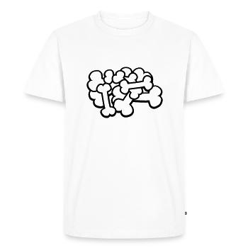 Cartoon large bone pile - Men's Premium Organic T-Shirt - white - Front - Nico (187cm)