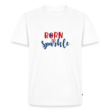 born to sparkle 4th of july america - Men's Premium Organic T-Shirt - white - Front - Nico (187cm)