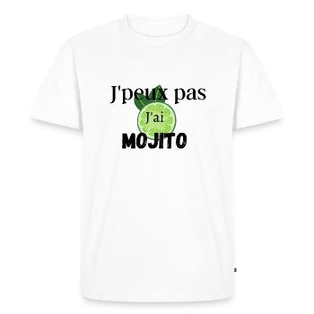 MOJITO - T-shirt Premium bio Homme - blanc - Devant - Nico (187cm)