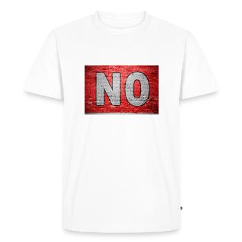 Pas de graffiti sur un mur de briques - T-shirt Premium bio Homme - blanc - Devant - Nico (187cm)