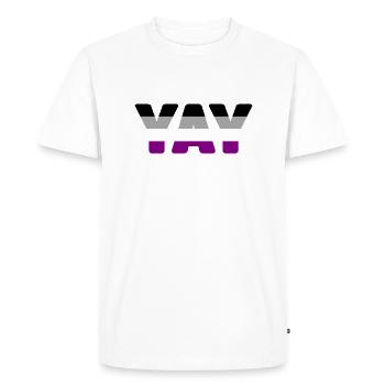 YAY Asexual - T-shirt Premium bio Homme - blanc - Devant - Nico (187cm)