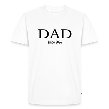 dad since 2024 - Men's Premium Organic T-Shirt - white - Front - Nico (187cm)