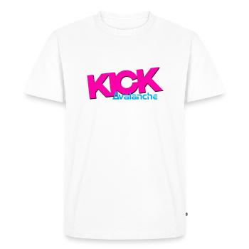 Avalanche de coups de pied - T-shirt Premium bio Homme - blanc - Devant - Nico (187cm)