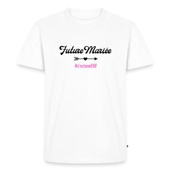 Future mariée-tshirt assorti - T-shirt Premium bio Homme - blanc - Devant - Nico (187cm)