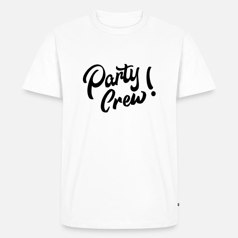 party crew - Männer Premium Bio T-Shirt - Weiß