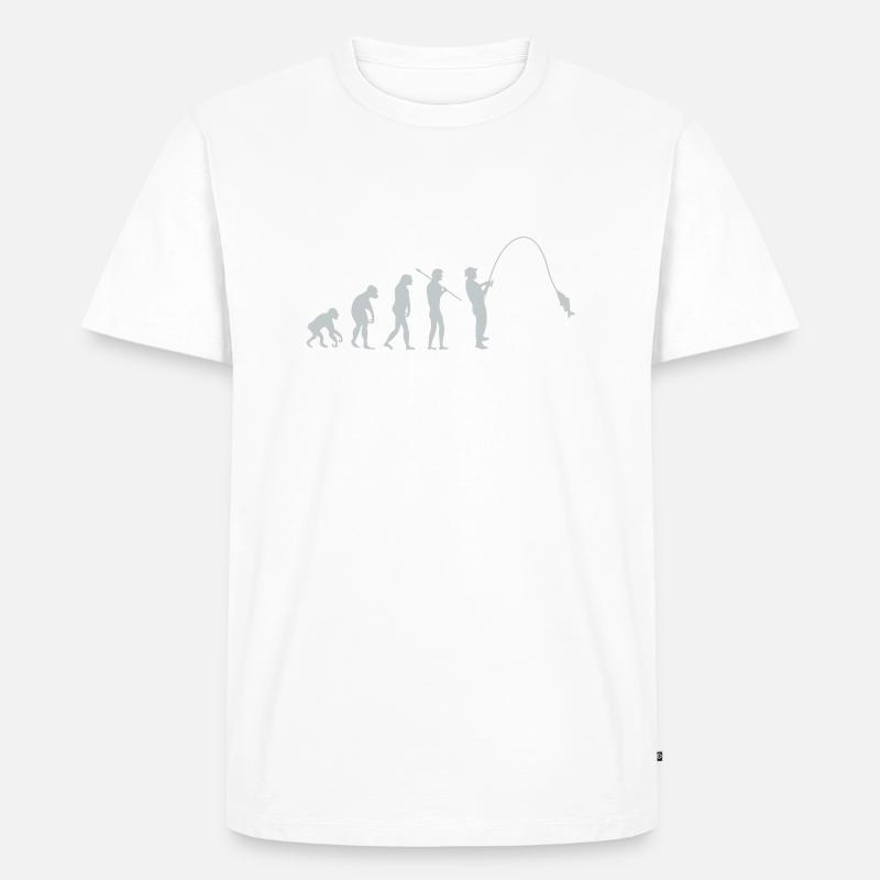 fishing evolution - Männer Premium Bio T-Shirt - Weiß