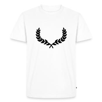 Laurel wreath under - Men's Premium Organic T-Shirt - white - Front - Nico (187cm)