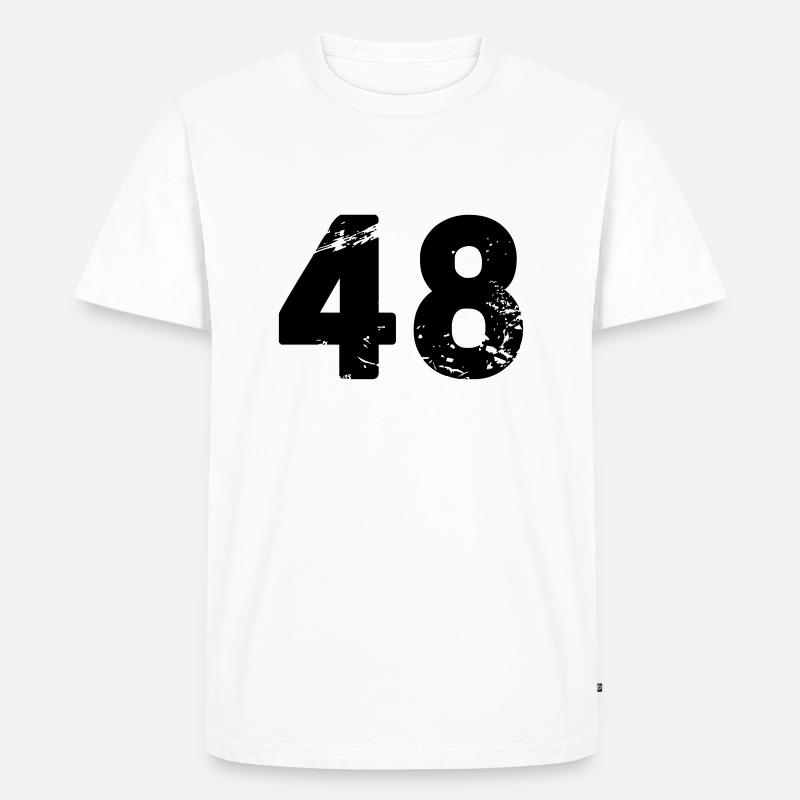 48 - Männer Premium Bio T-Shirt - Weiß