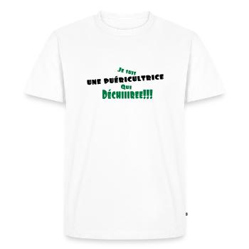 une puéricultrice - T-shirt Premium bio Homme - blanc - Devant - Nico (187cm)