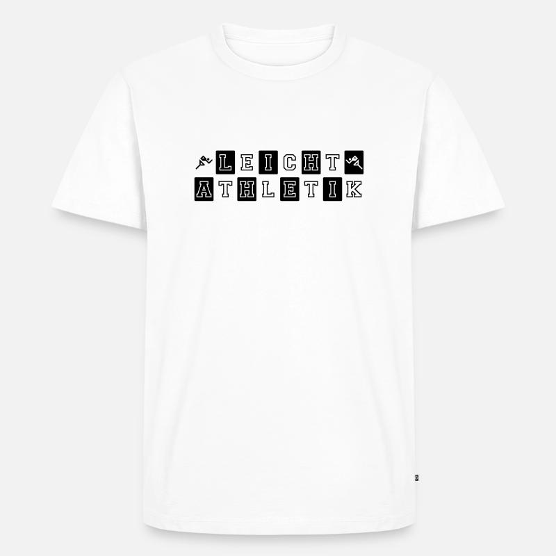 Leichtathletik Kacheln - Männer Premium Bio T-Shirt - Weiß