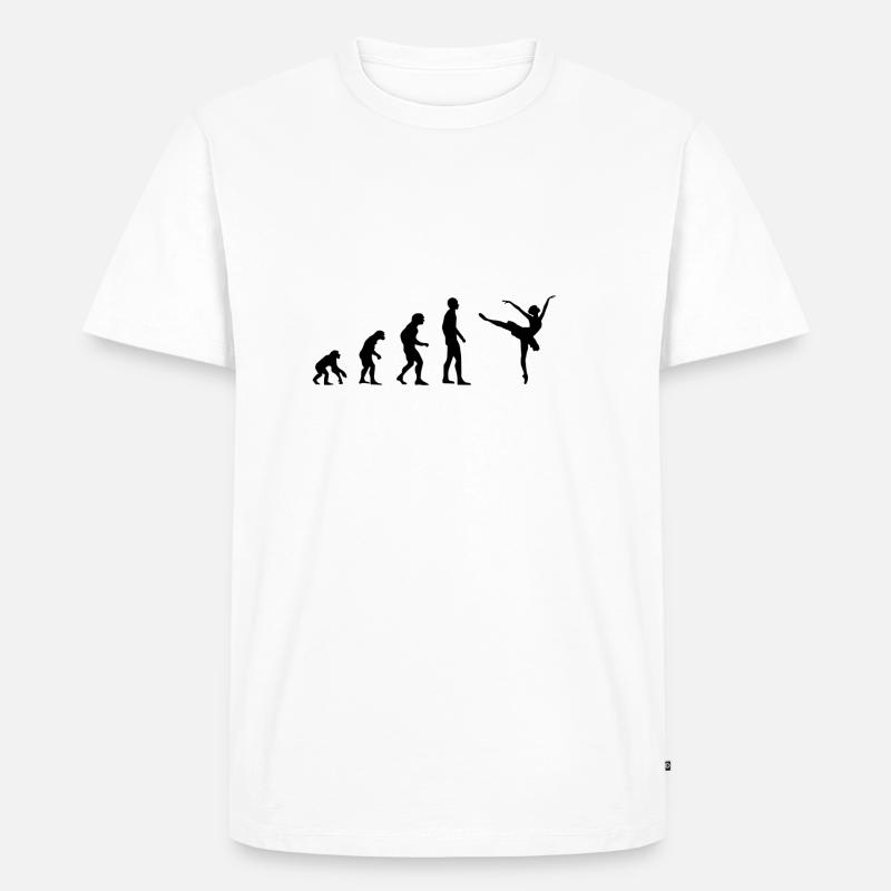 Tanzen Evolution - Männer Premium Bio T-Shirt - Weiß