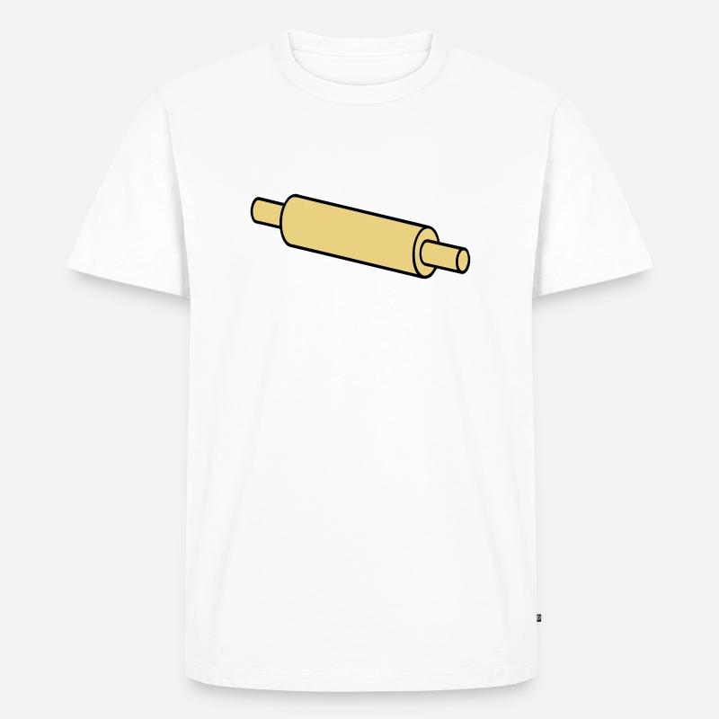 Nudelholz - Männer Premium Bio T-Shirt - Weiß