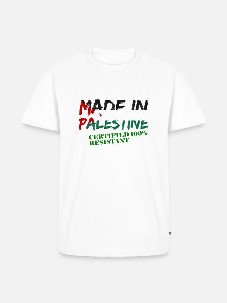 Palestine Resistant - Männer Premium Bio T-Shirt - Weiß
