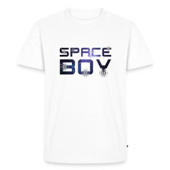 Space Boy - Men's Premium Organic T-Shirt - white - Front - Nico (187cm)