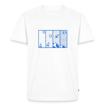 Dotty Rocket Take Off - T-shirt Premium bio Homme - blanc - Devant - Nico (187cm)