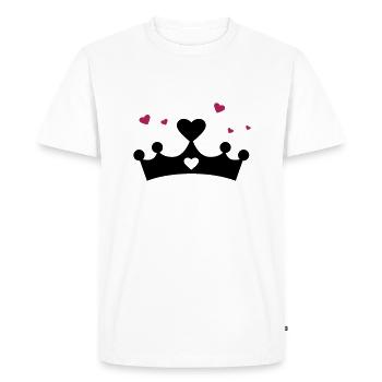 Princess, Crown, Hearts, Christmas, Birthday, Gift - T-shirt Premium bio Homme - blanc - Devant - Nico (187cm)