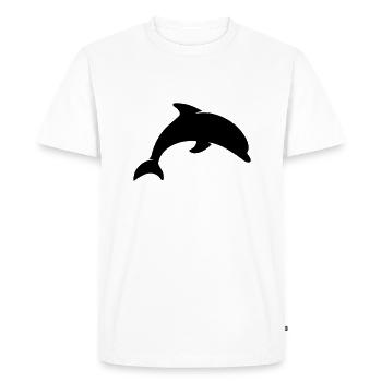 dauphin - T-shirt Premium bio Homme - blanc - Devant - Nico (187cm)