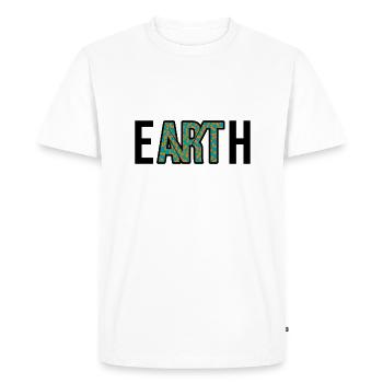 Art - Terre - Art de la Terre - Coronavirus - E-ART-H - T-shirt Premium bio Homme - blanc - Devant - Nico (187cm)