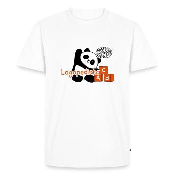 L'orthophoniste Panda - T-shirt Premium bio Homme - blanc - Devant - Nico (187cm)