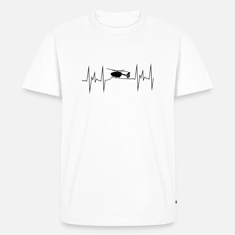 ec145 Hélicoptère Hélicoptère - T-shirt Premium bio Homme - blanc