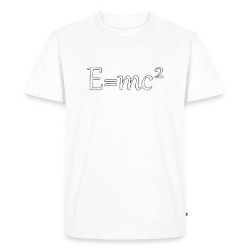 E-mc2. - Men's Premium Organic T-Shirt - white - Front - Nico (187cm)