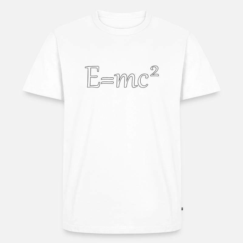 E-McQ. - Männer Premium Bio T-Shirt - Weiß