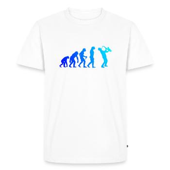 Saxophone Evolution Saxophonist Sax Men Boys - Men's Premium Organic T-Shirt - white - Front - Nico (187cm)