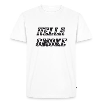Weed Cannabis CBD Dicton - T-shirt Premium bio Homme - blanc - Devant - Nico (187cm)