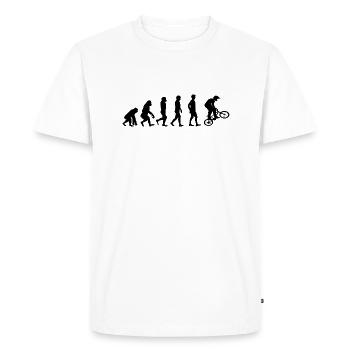 Évolution du BMX - T-shirt Premium bio Homme - blanc - Devant - Nico (187cm)