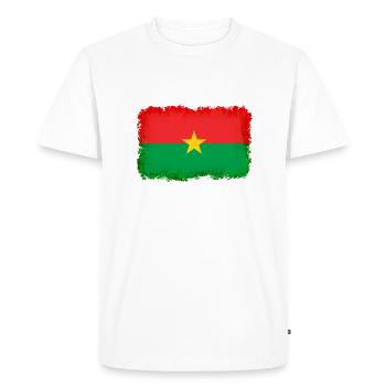 Burkina Faso - Men's Premium Organic T-Shirt - white - Front - Nico (187cm)