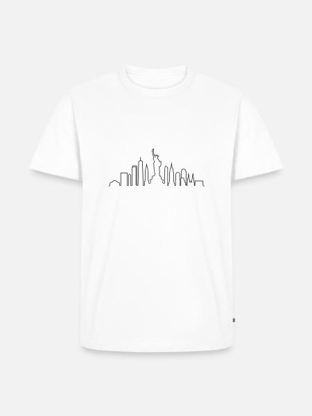 NY skyline - Men's Premium Organic T-Shirt - white
