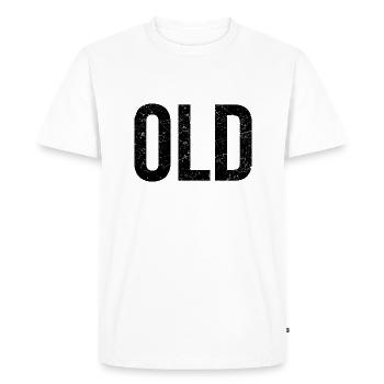 Old not old school - Men's Premium Organic T-Shirt - white - Front - Nico (187cm)