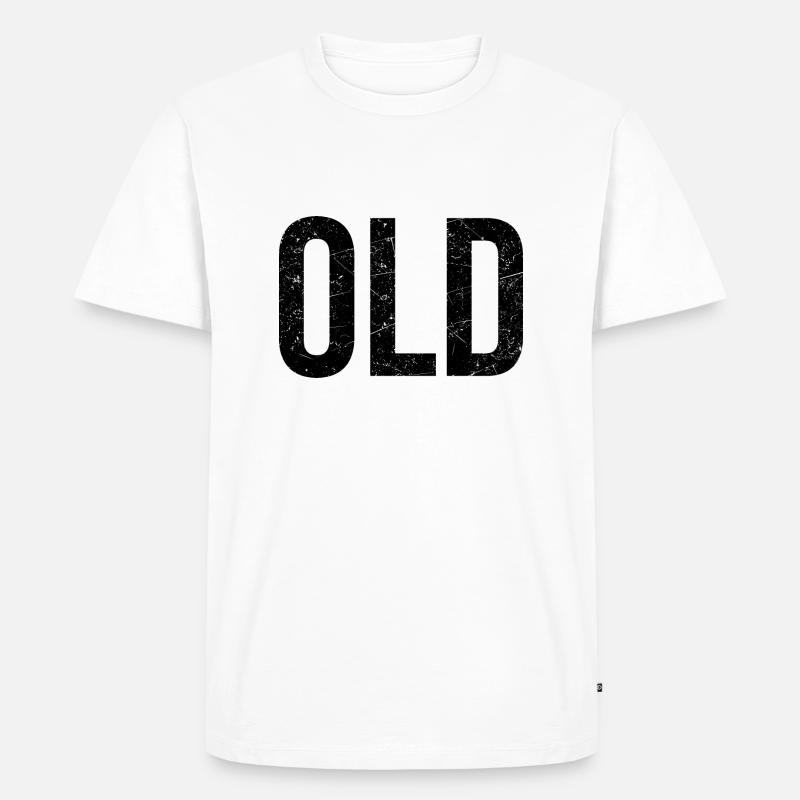 Old not old school - Männer Premium Bio T-Shirt - Weiß