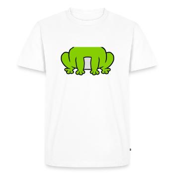 Costume petite grenouille assise - T-shirt Premium bio Homme - blanc - Devant - Nico (187cm)