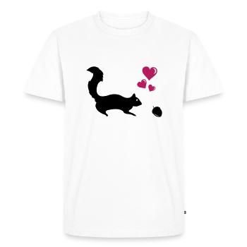 Squirrel Love - Men's Premium Organic T-Shirt - white - Front - Nico (187cm)