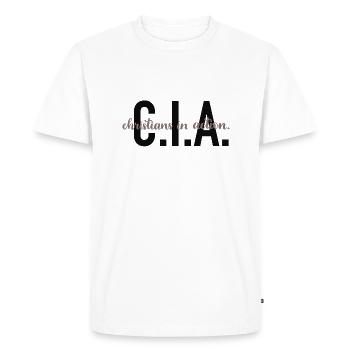 C.I.A. - Christians in action. - Men's Premium Organic T-Shirt - white - Front - Nico (187cm)