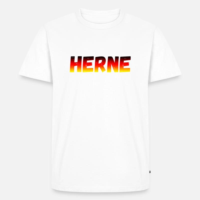 Herne - Männer Premium Bio T-Shirt - Weiß