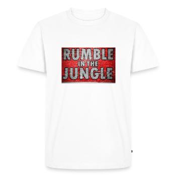 Rumble in the Jungle Brick Wall Graffiti - T-shirt Premium bio Homme - blanc - Devant - Nico (187cm)