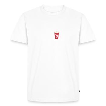 ligne de coeur et soda - T-shirt Premium bio Homme - blanc - Devant - Nico (187cm)
