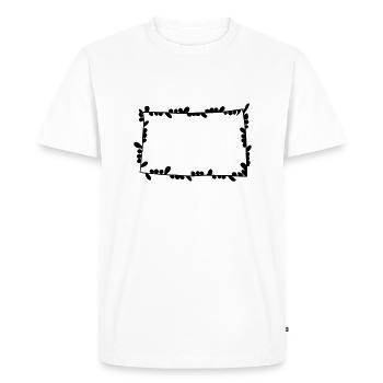 Guirlande florale Fleurs Cœurs 37 Zone de dessin 37 - T-shirt Premium bio Homme - blanc - Devant - Nico (187cm)