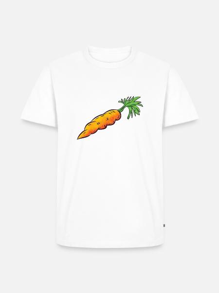 Die Karotte - Männer Premium Bio T-Shirt - Weiß