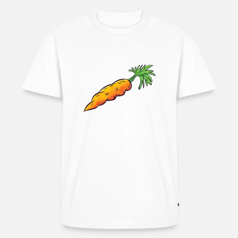 Die Karotte - Männer Premium Bio T-Shirt - Weiß