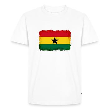 Ghana - T-shirt Premium bio Homme - blanc - Devant - Nico (187cm)
